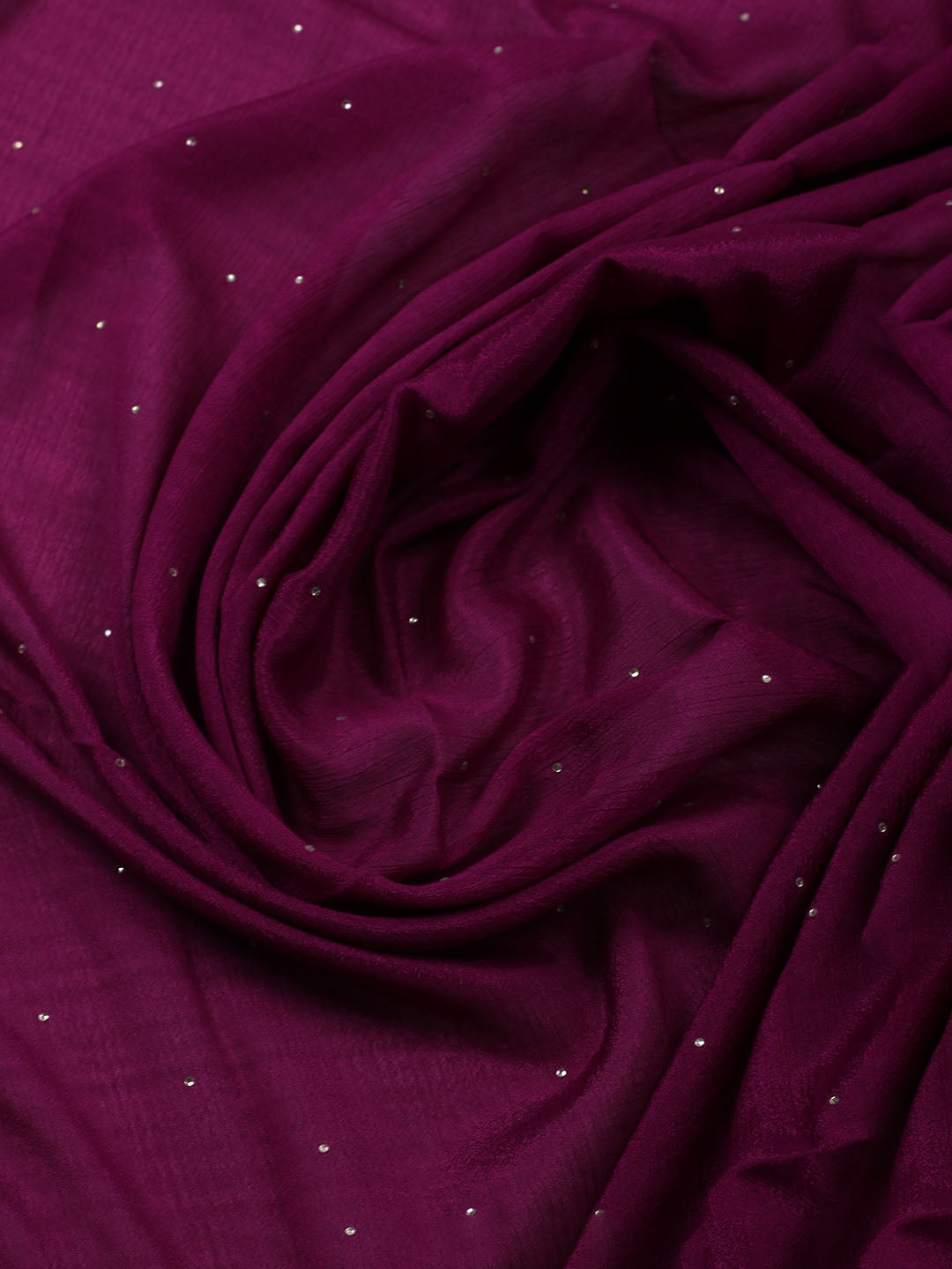 Embroidered Art Silk Unstitched Suit With Dupatta