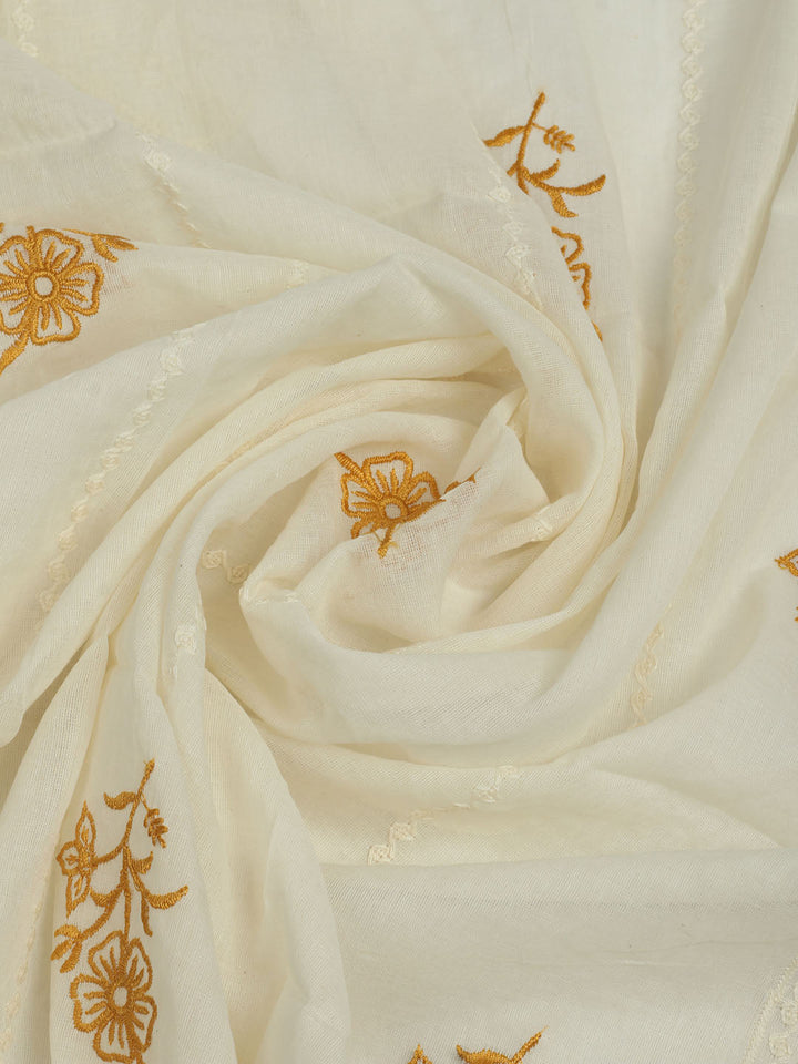 Printed Cotton Unstitched Suit With Pant &amp; Dupatta