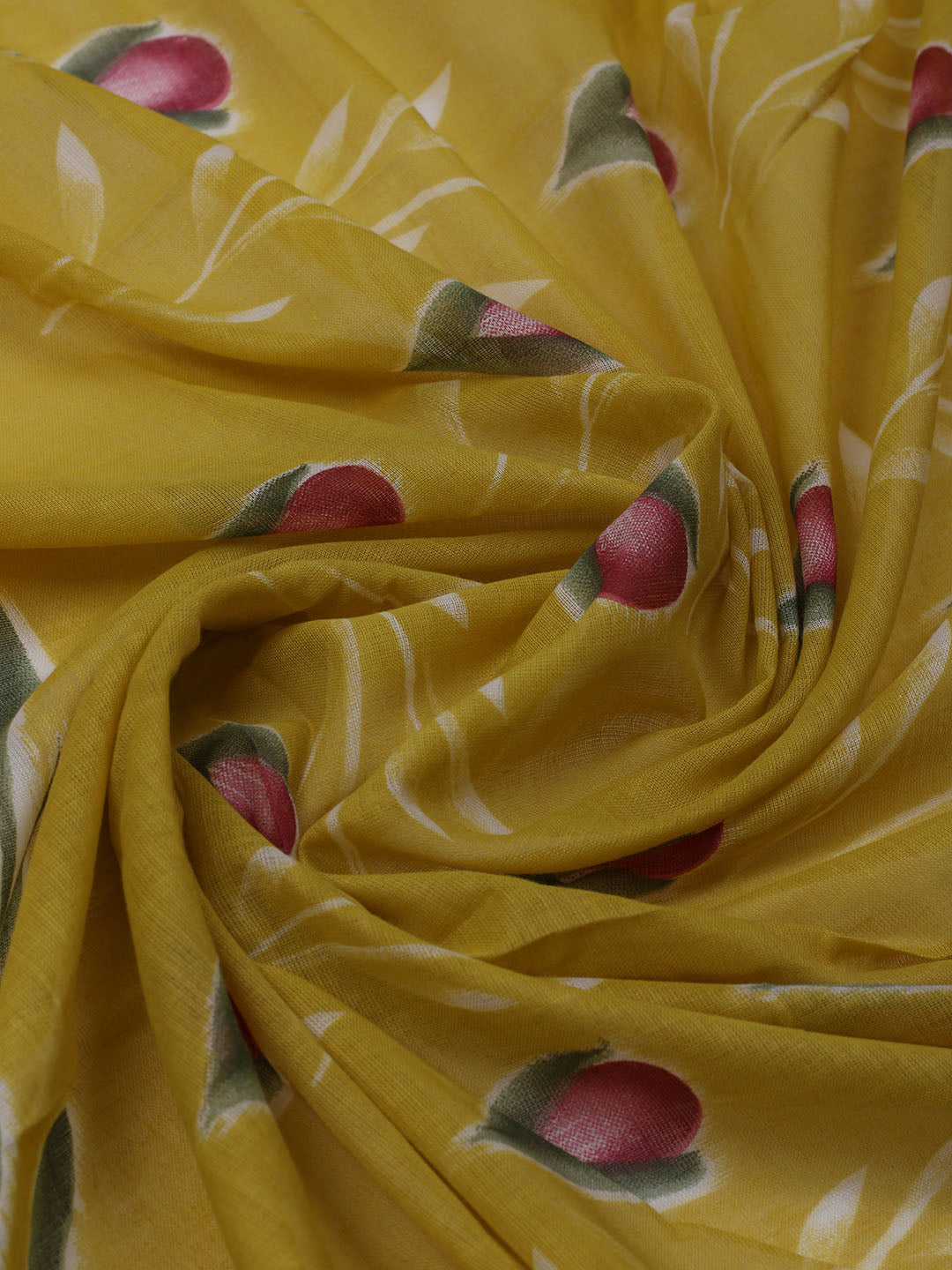 Printed Cotton Blend Unstitched Suit With Dupatta