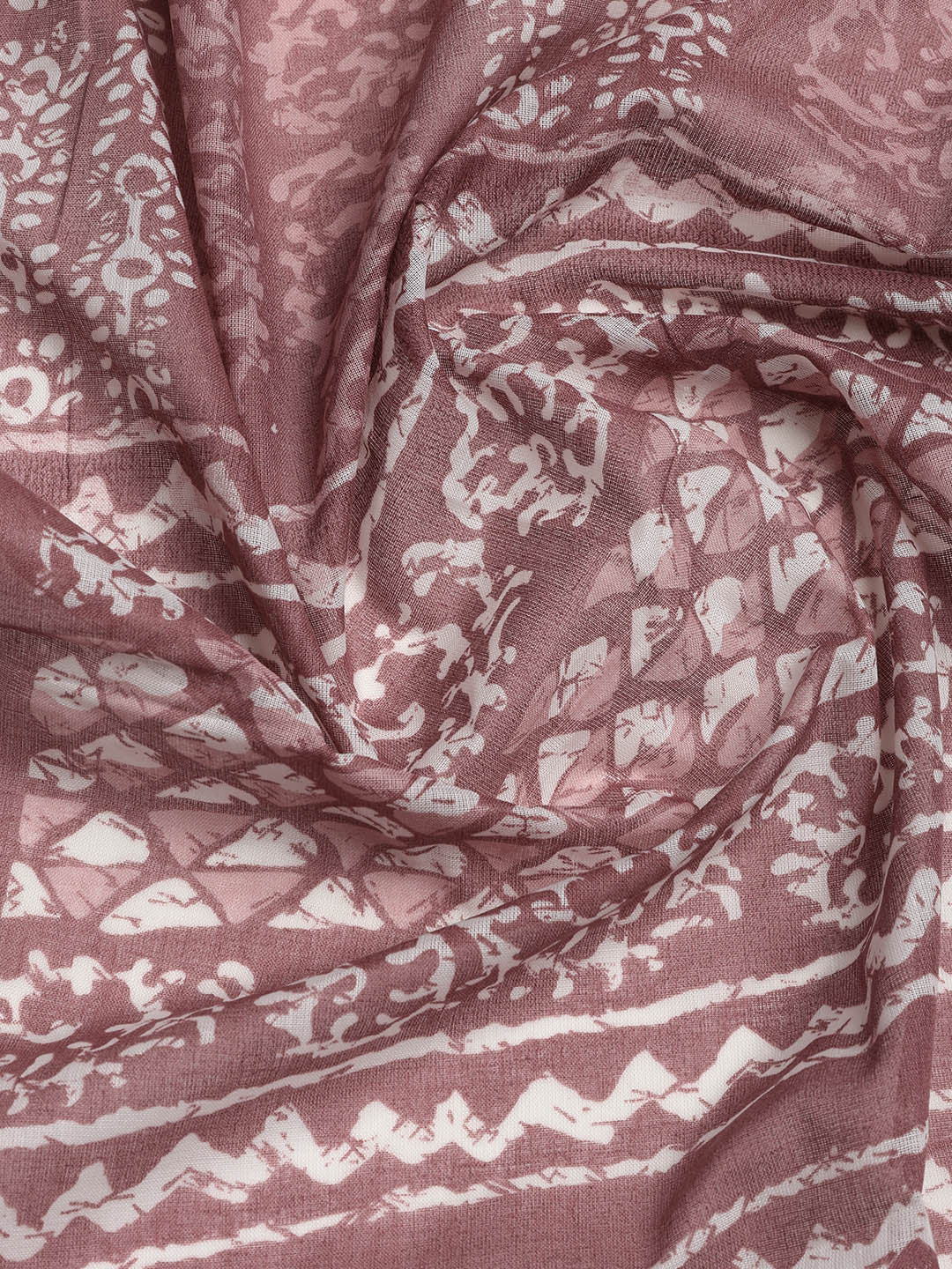 Printed Cotton Blend Unstitched Suit With Dupatta