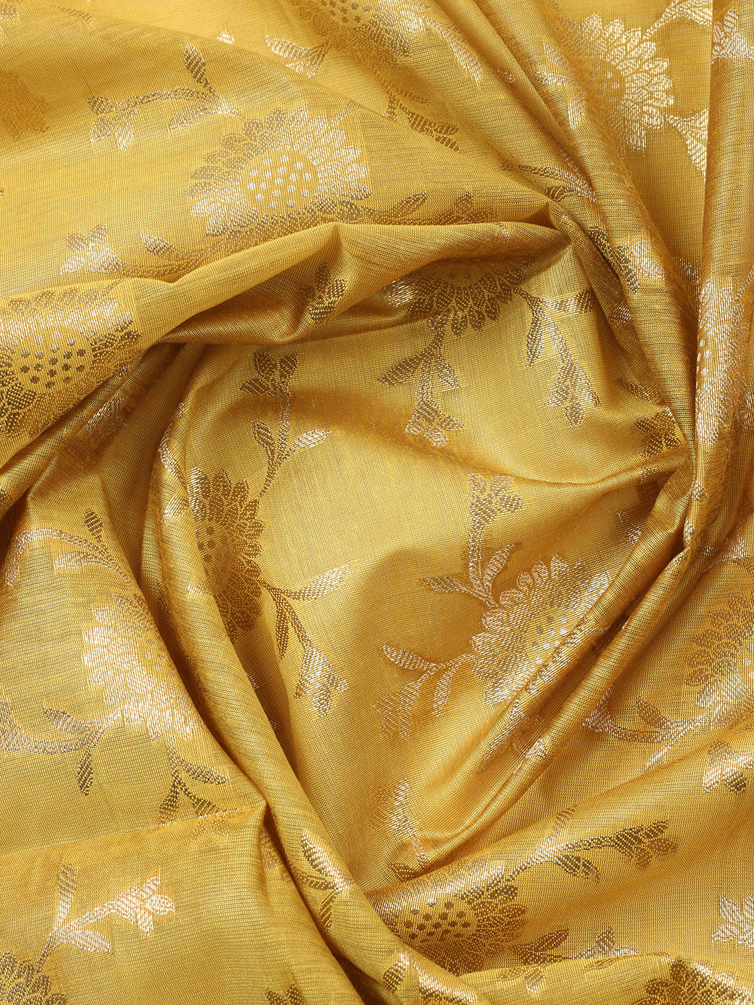 Woven Design Chanderi Unstitched Suit With Pant &amp; Dupatta