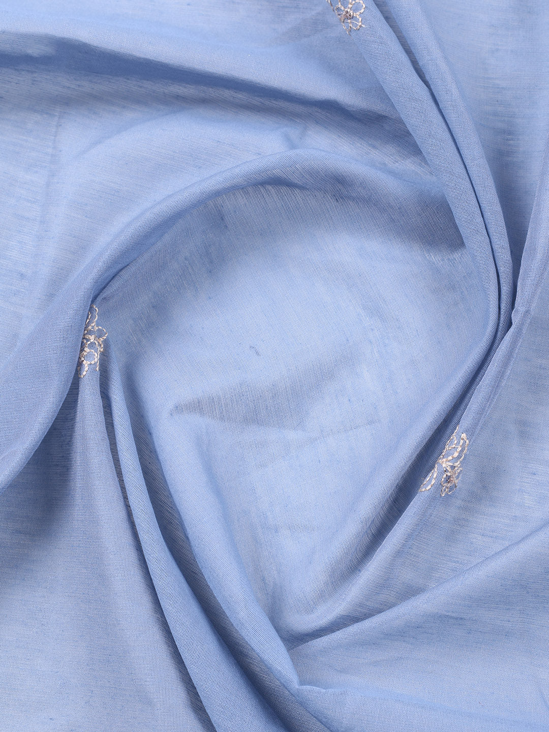 Embroidered Cotton Blend Unstitched Suit With Pant &amp; Dupatta
