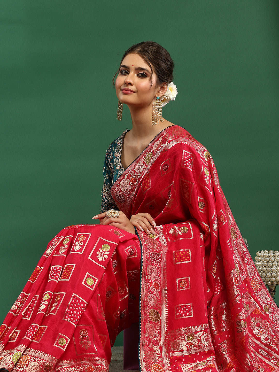 Embroidered Banarasi Saree