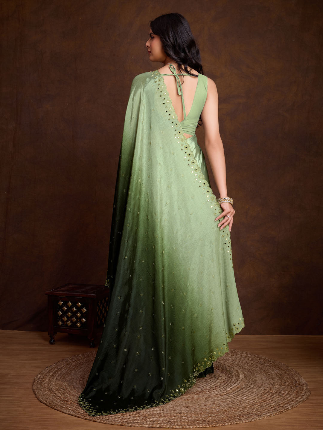 Stone Jaal Georgette Saree