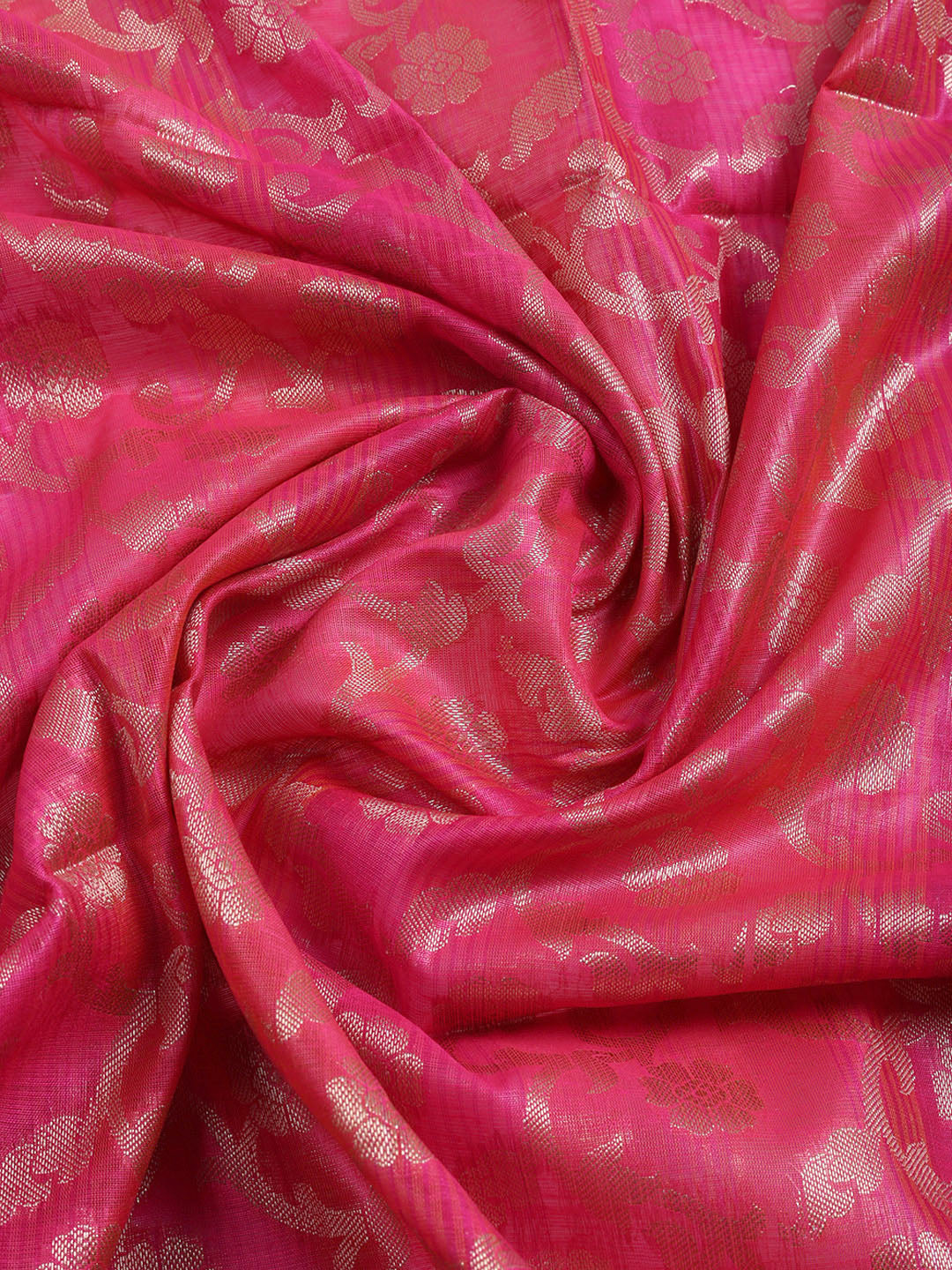 Woven Design Chanderi Unstitched Suit With Pant &amp; Dupatta