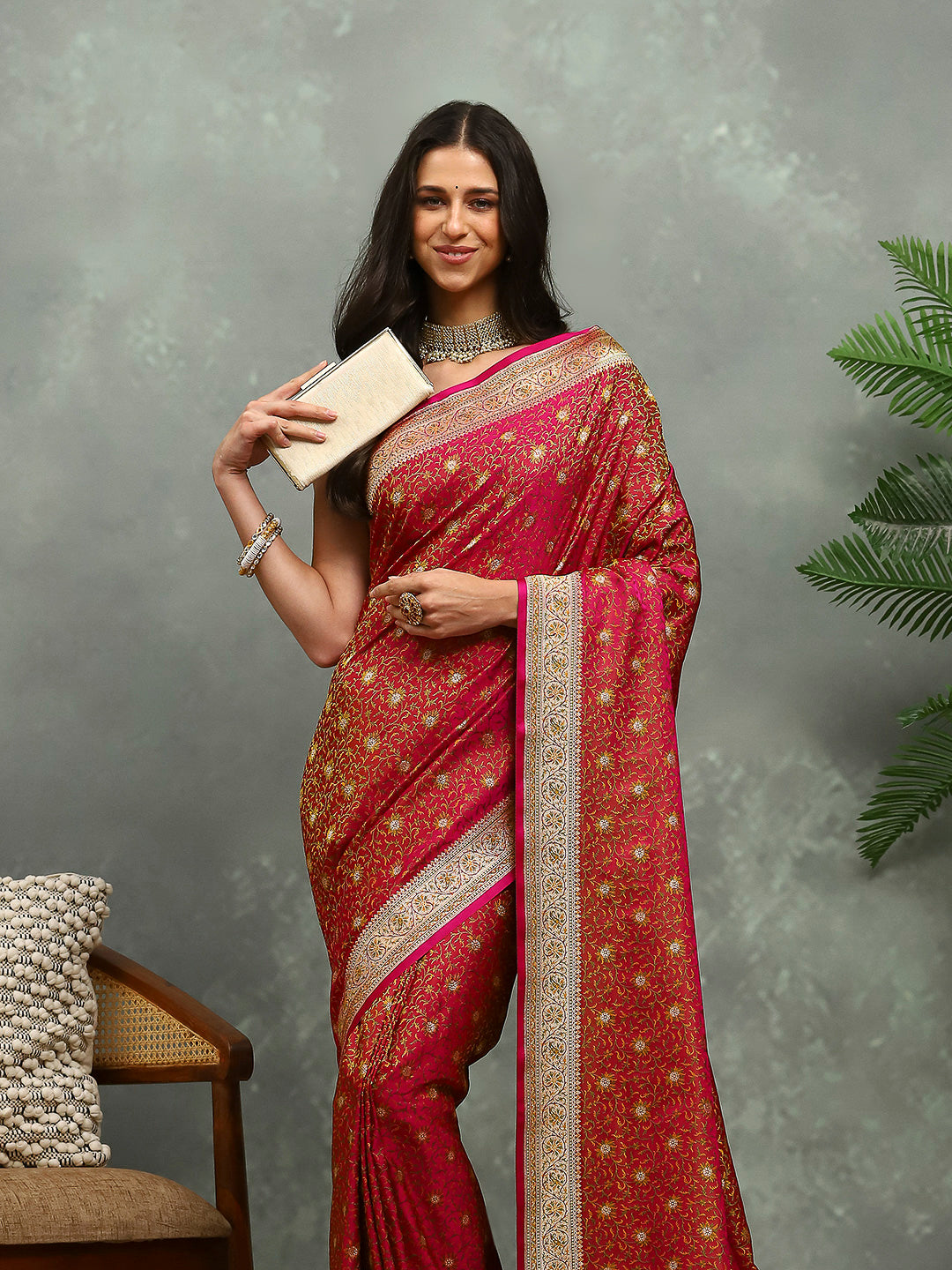 Jamavar Banarasi Woven Saree