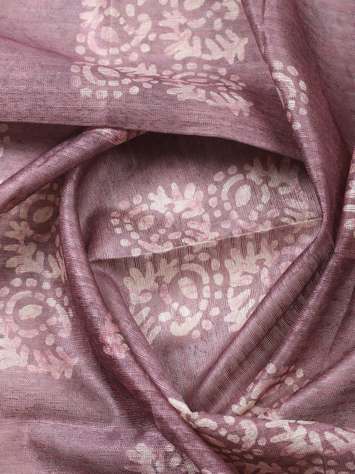 Embroidered Chanderi Unstitched Suit With Pant &amp; Dupatta