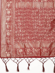 Zari Border Georgette Woven Saree