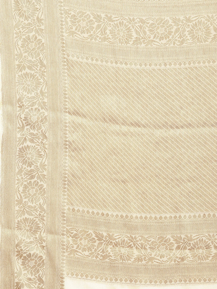 Zari Border Woven Chiffon Saree