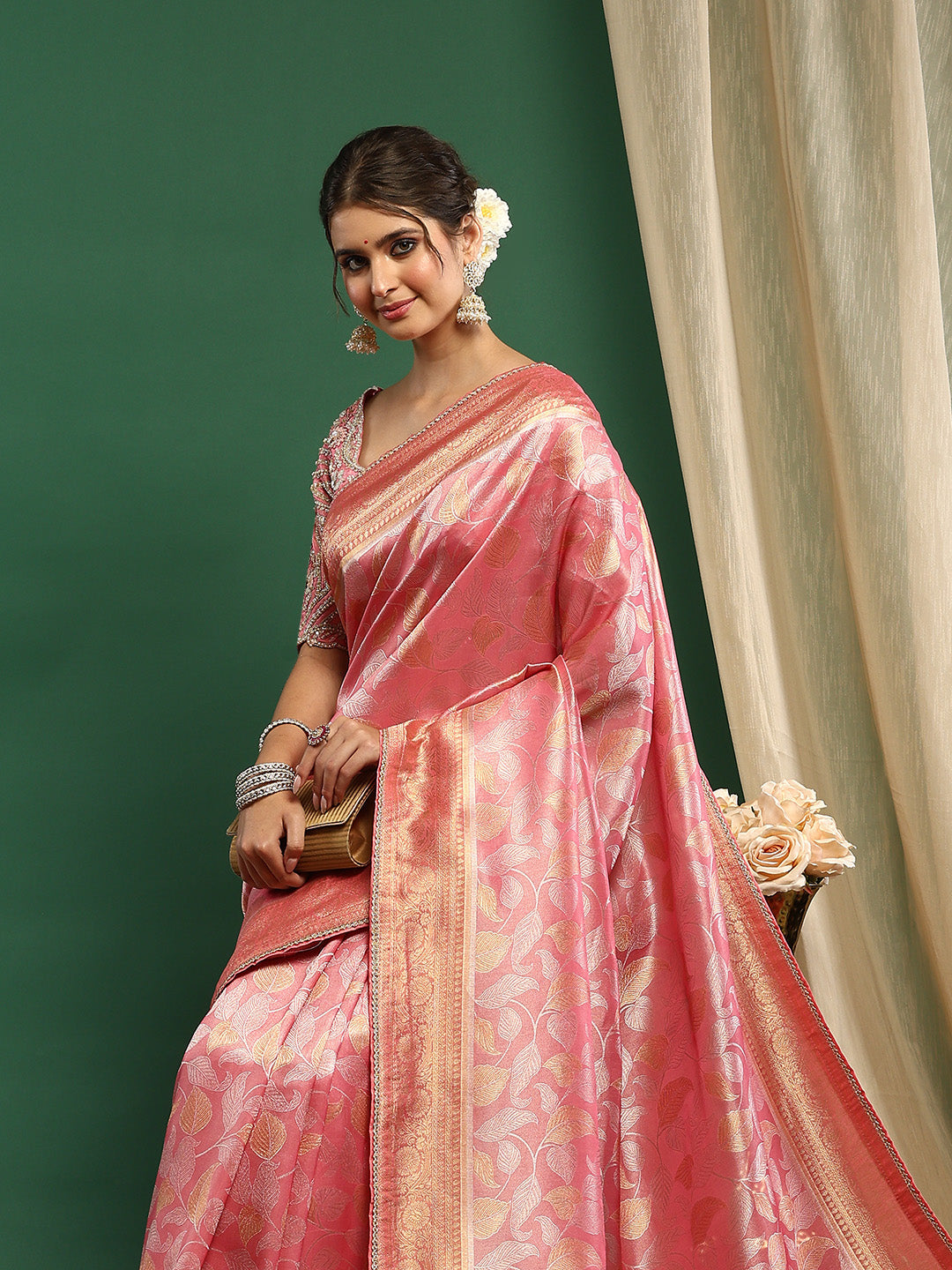 Embroidered Banarasi Saree