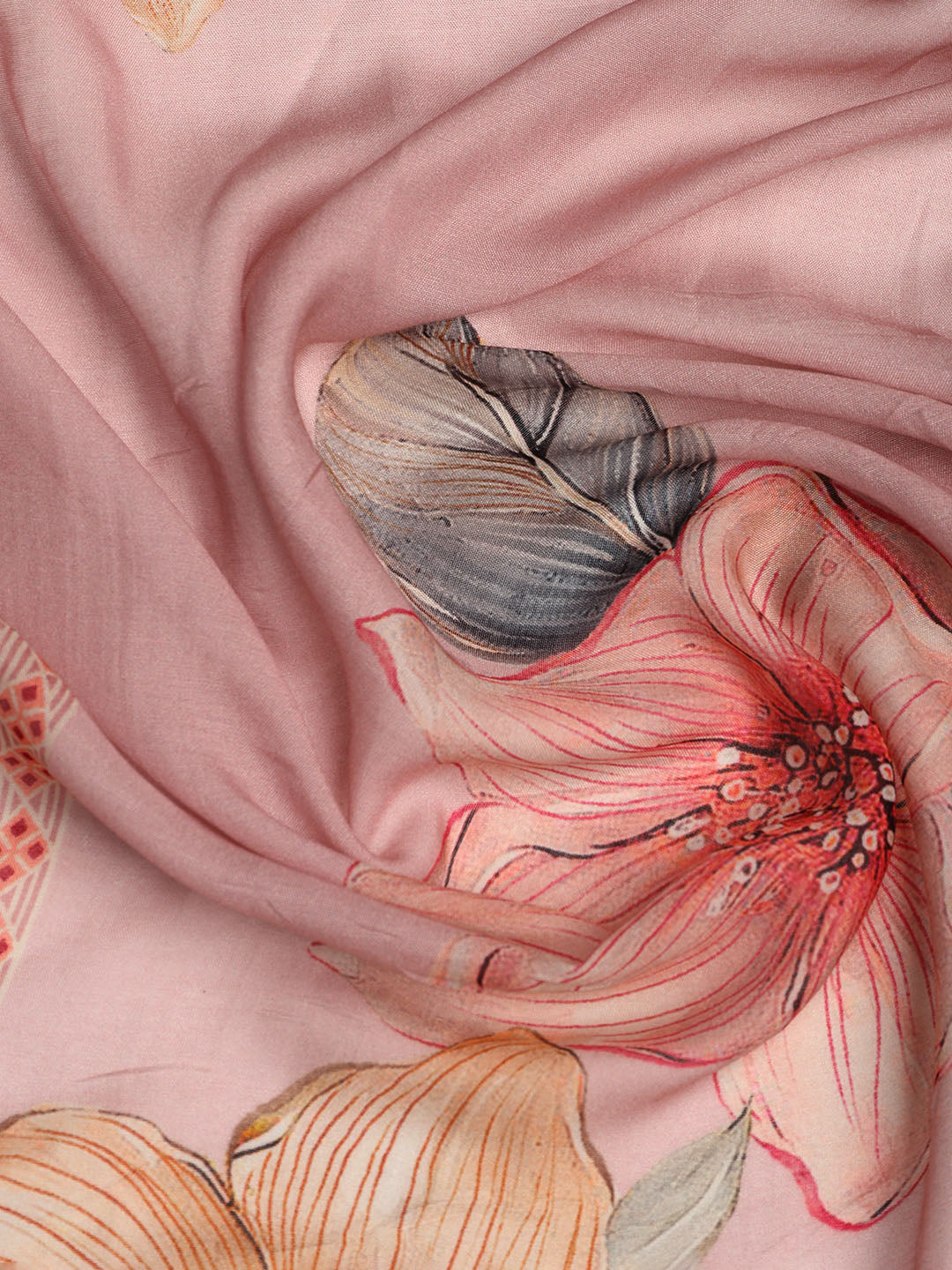 Printed Muslin Unstitched Suit With Dupatta
