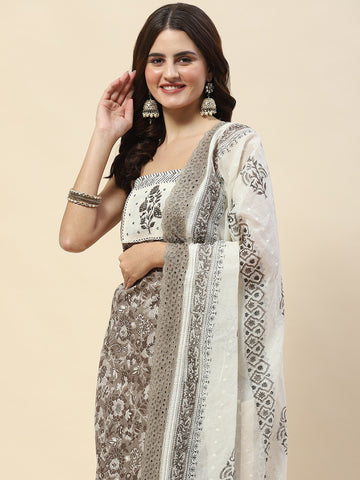 Printed Cotton Unstitched Suit Piece With Dupatta