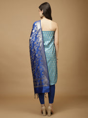 Woven Chanderi Unstitched Suit Piece With Dupatta