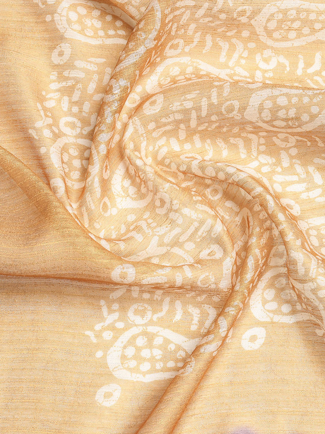 Printed Chanderi Unstitched Suit With Dupatta