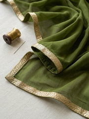 Embroidered Cotton Blend Unstitched Suit With Pant & Dupatta