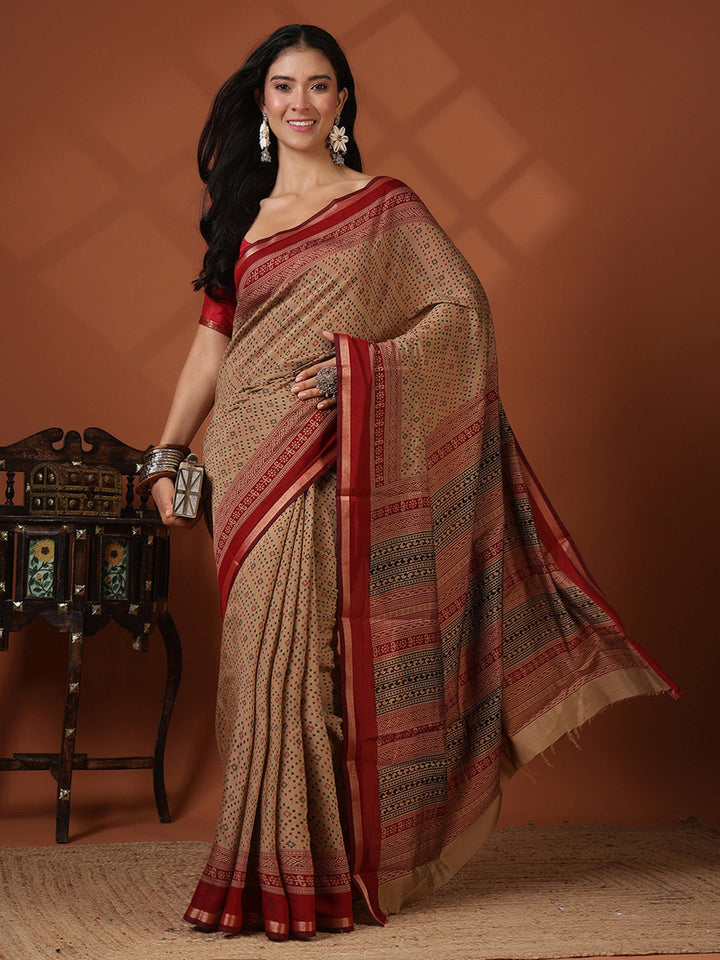 Digital Printed Art Silk Saree