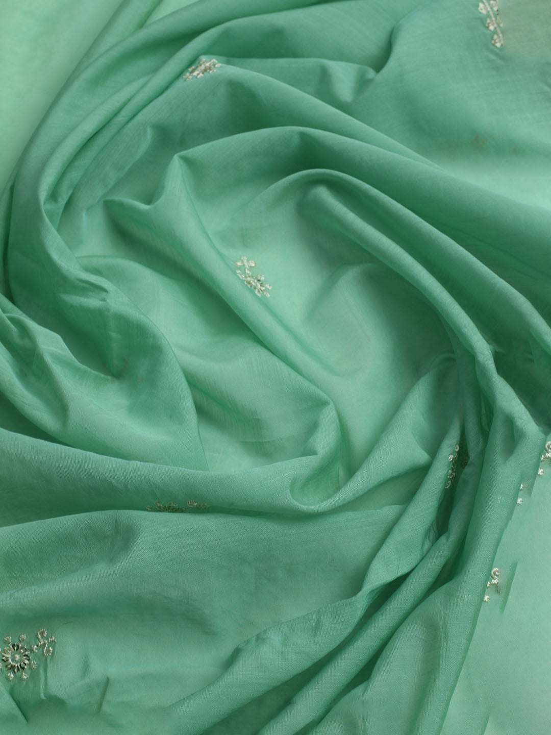 Embroidered Muslin Unstitched Kurta With Pant & Dupatta