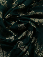 Woven Design Chanderi Unstitched Suit With Dupatta