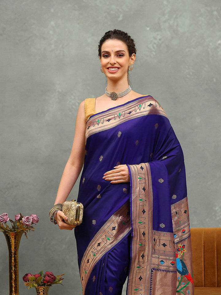 Woven Design Cotton Blend Saree