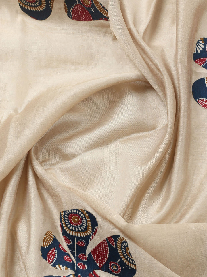 Embroidered, Cotton Blend Unstitched Suit With Pant &amp; Dupatta