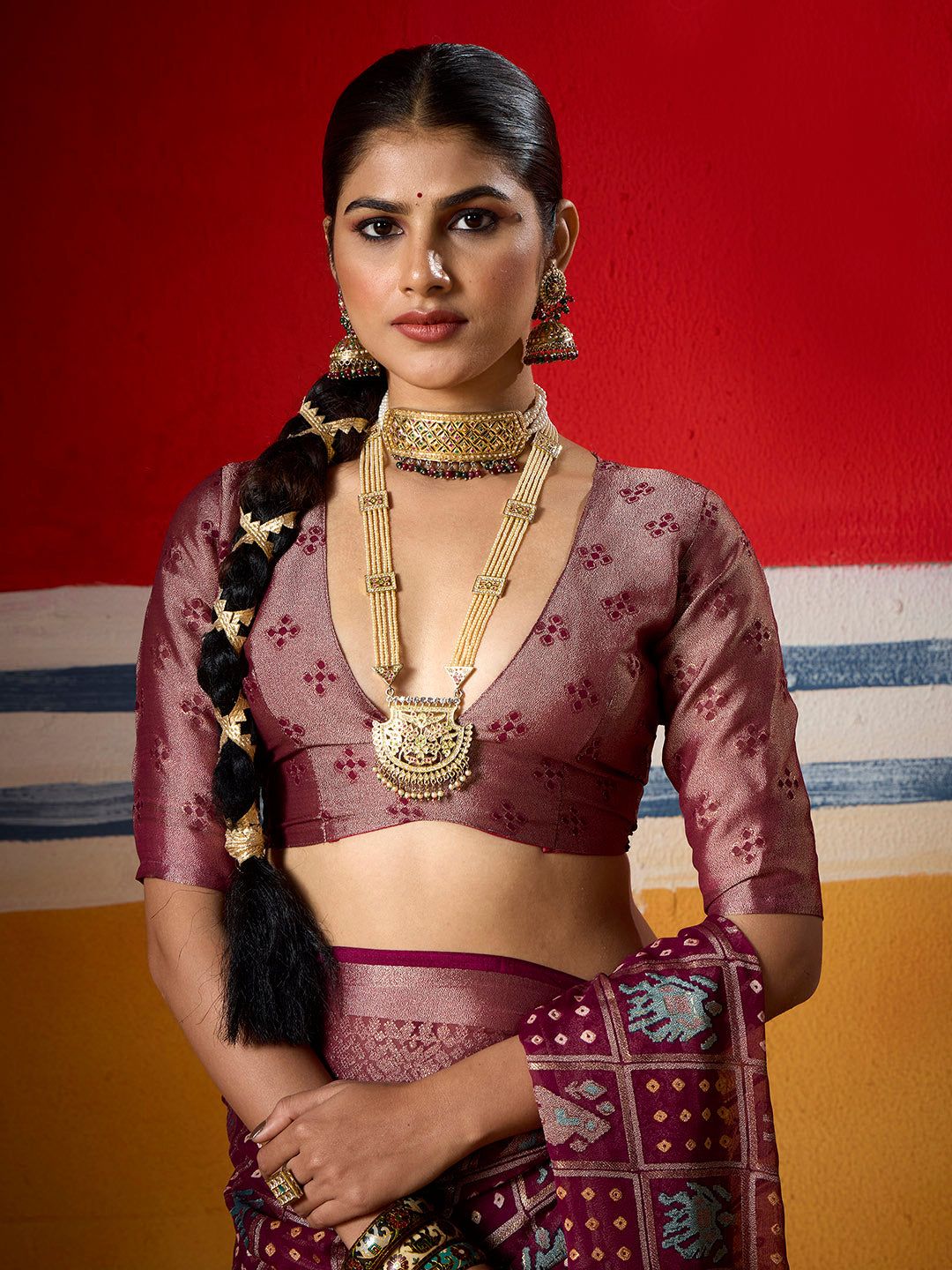 Abstract Print Georgette Saree