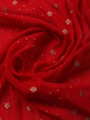 Embroidered Crepe Unstitched Suit With Dupatta