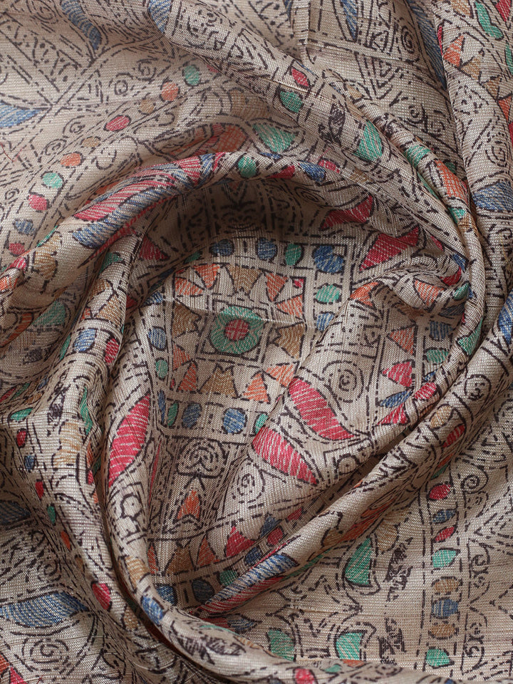 Embroidered Cotton Blend Unstitched Suit With Pant &amp; Dupatta