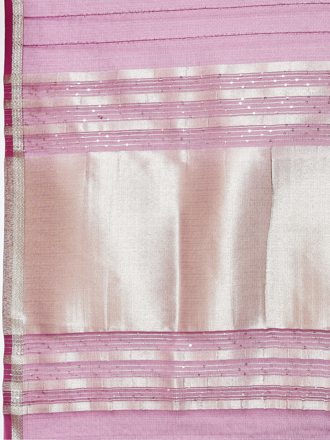 Plain Zari Border Organza Saree