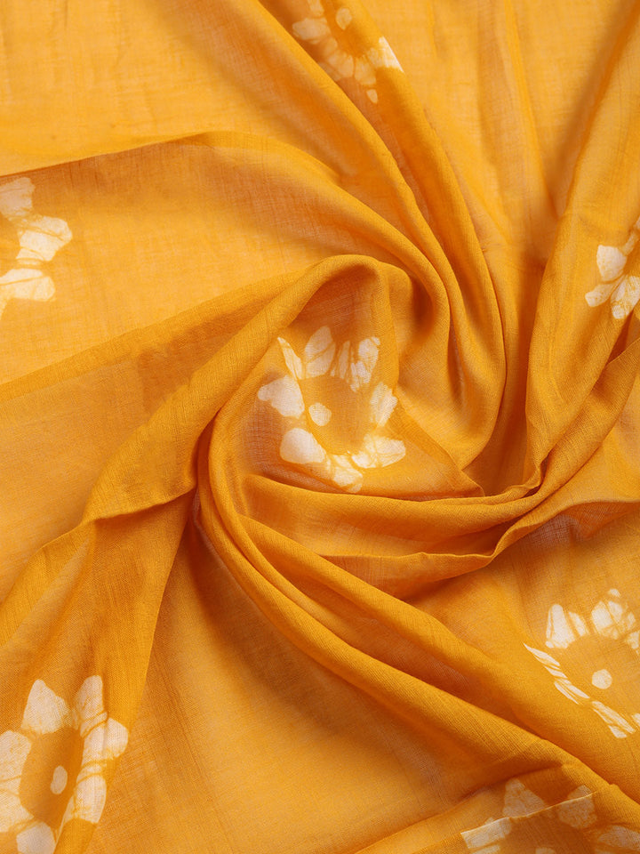 Printed Cotton Blend Unstitched Suit With Pant &amp; Dupatta