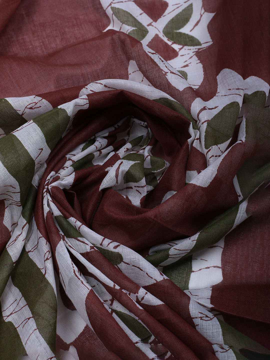 Printed Cotton Blend Unstitched Suit With Dupatta