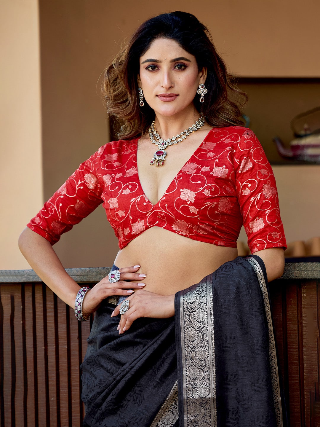 Zari Border Art Silk Saree