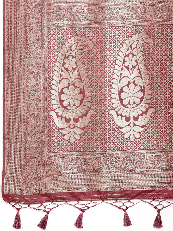 Zari Jaal Woven Art Silk Saree