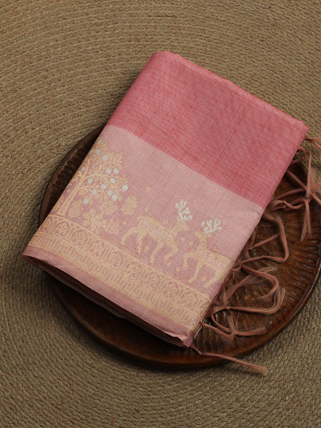Embroidered Tussar Saree
