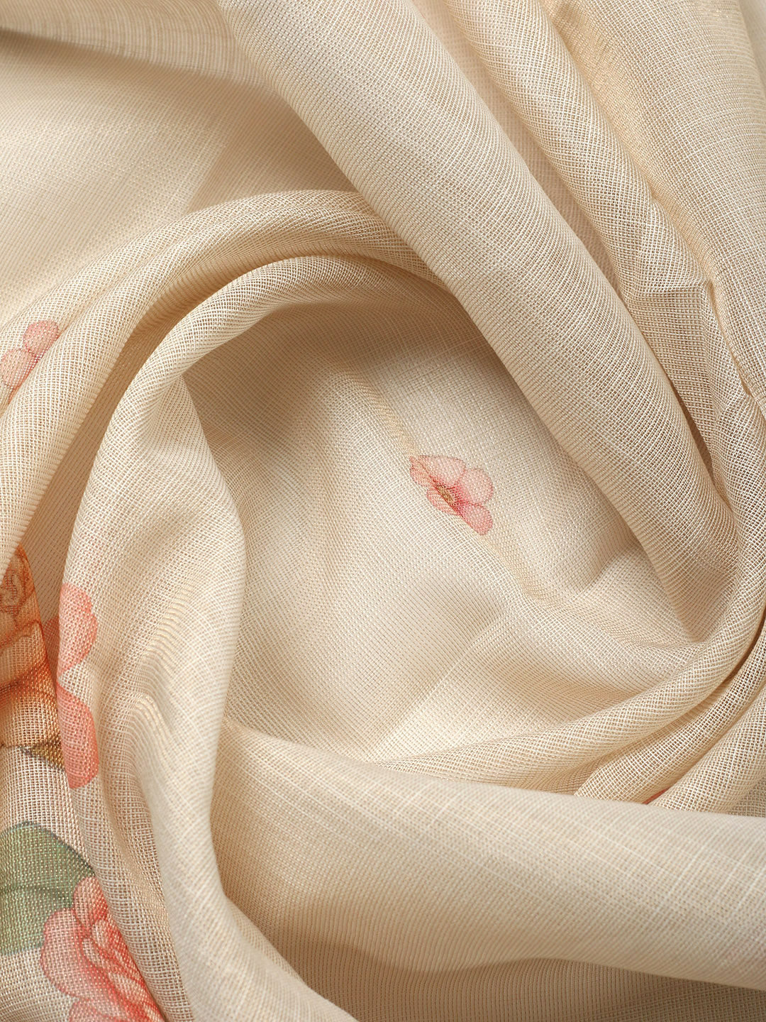Printed Cotton Blend Unstitched Suit With Pant &amp; Dupatta