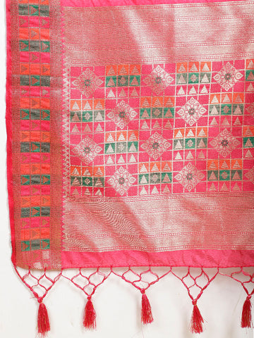 Zari Booti Woven Handloom Saree