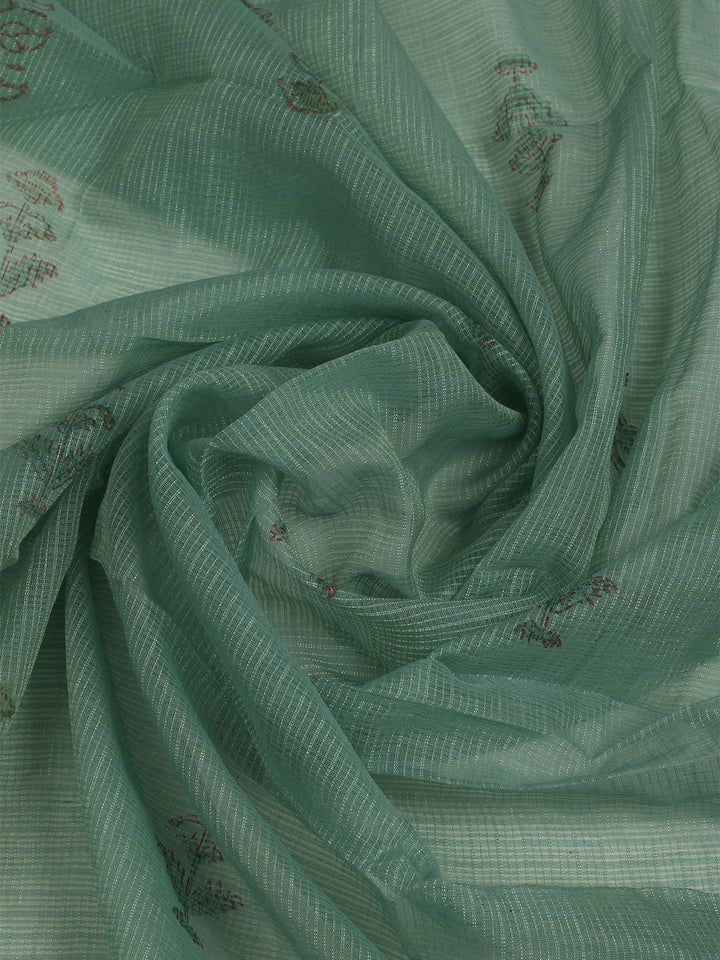 Printed Cotton Unstitched Suits Printed Suit With Pant &amp; Dupatta