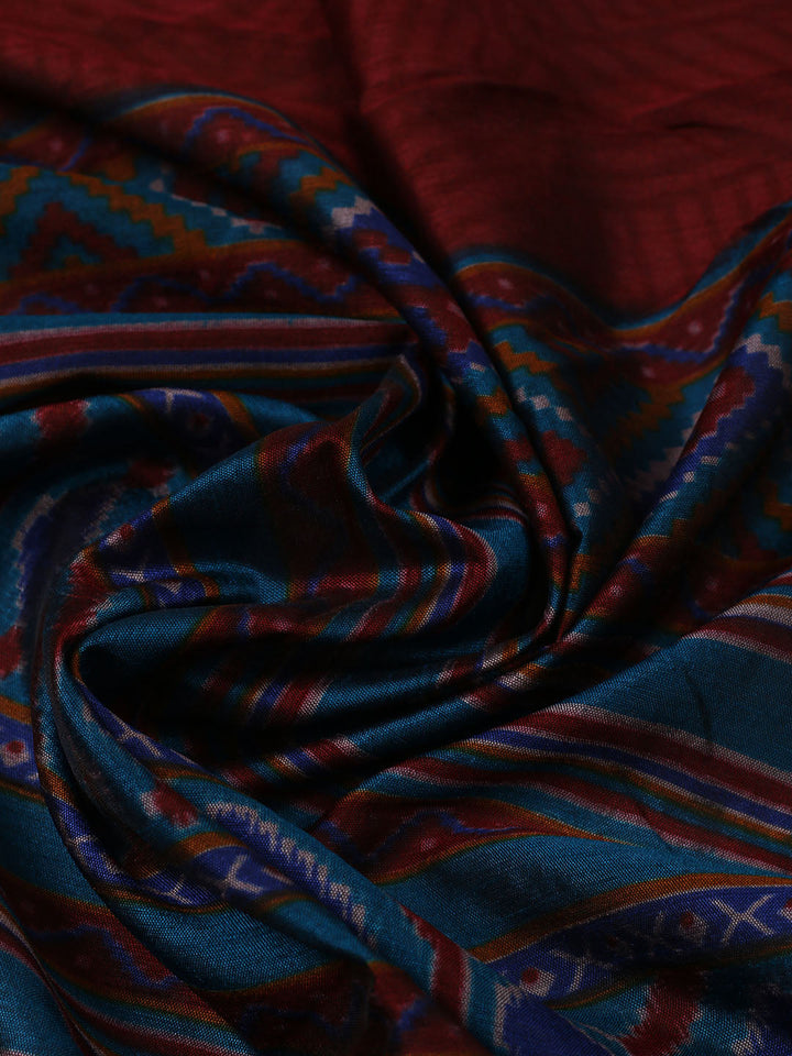 Woven Design Art Silk Unstitched Suit With Pant Dupatta