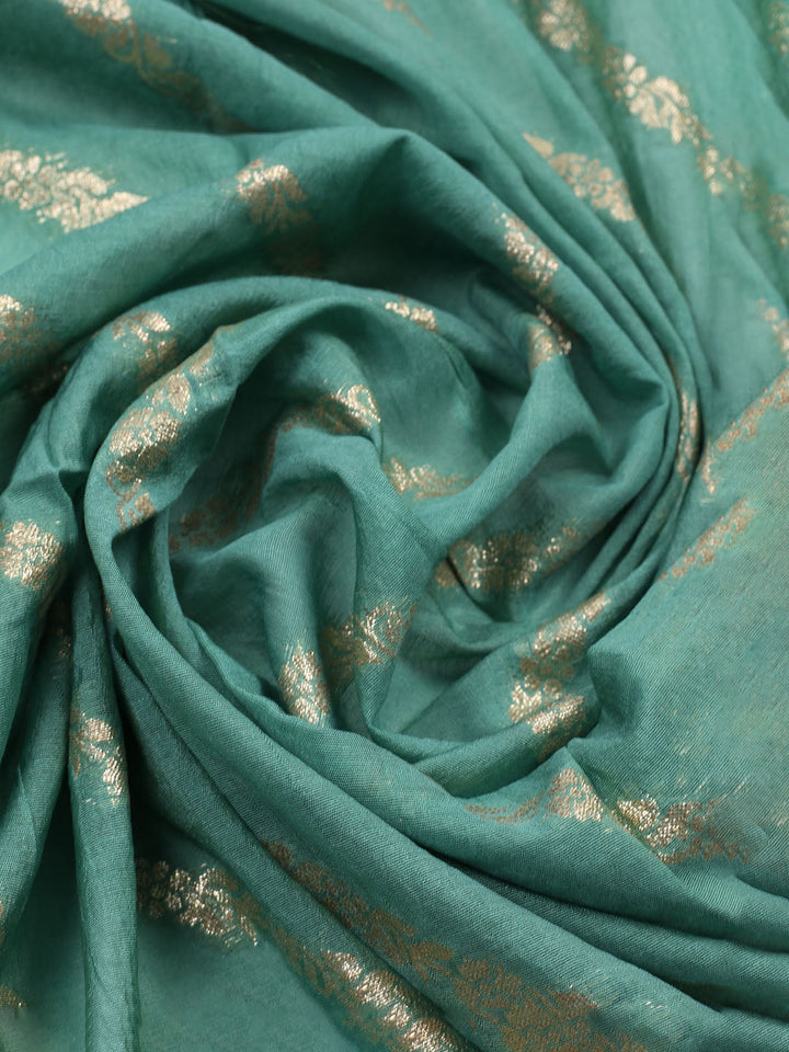 Neck Embroidered Tissue Unstitched Suit Piece With Dupatta