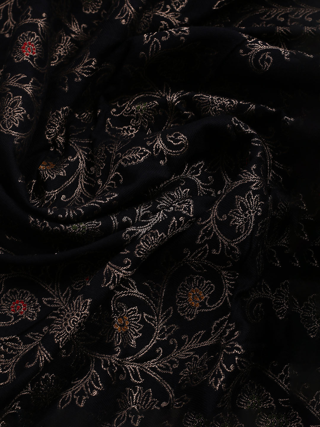 Pashmina Woven Design Unstitched Kurta With Pant &amp; Dupatta