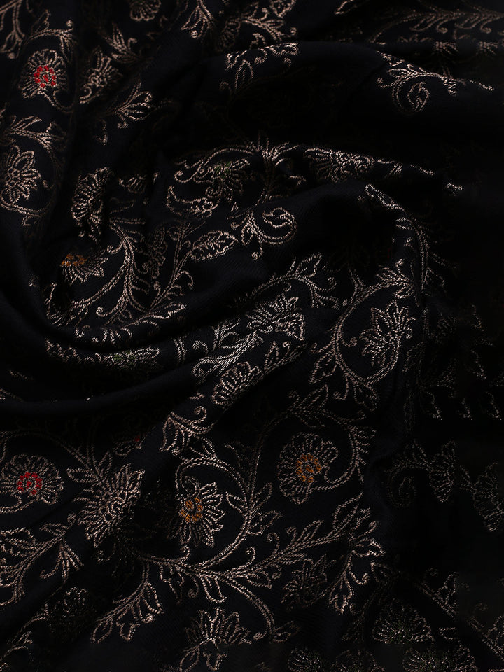 Pashmina Woven Design Unstitched Kurta With Pant &amp; Dupatta