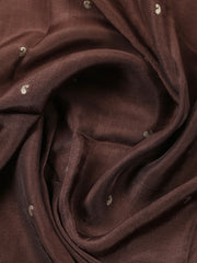 Embroidered Chanderi Unstitched Suit With Pant & Dupatta