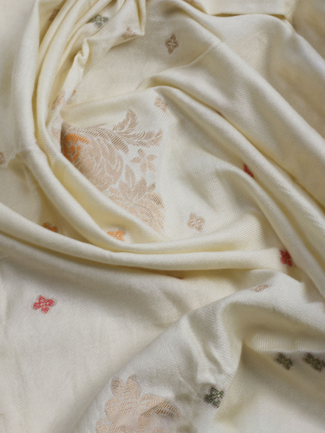 Pashmina Woven Design Unstitched Kurta With Pant &amp; Dupatta