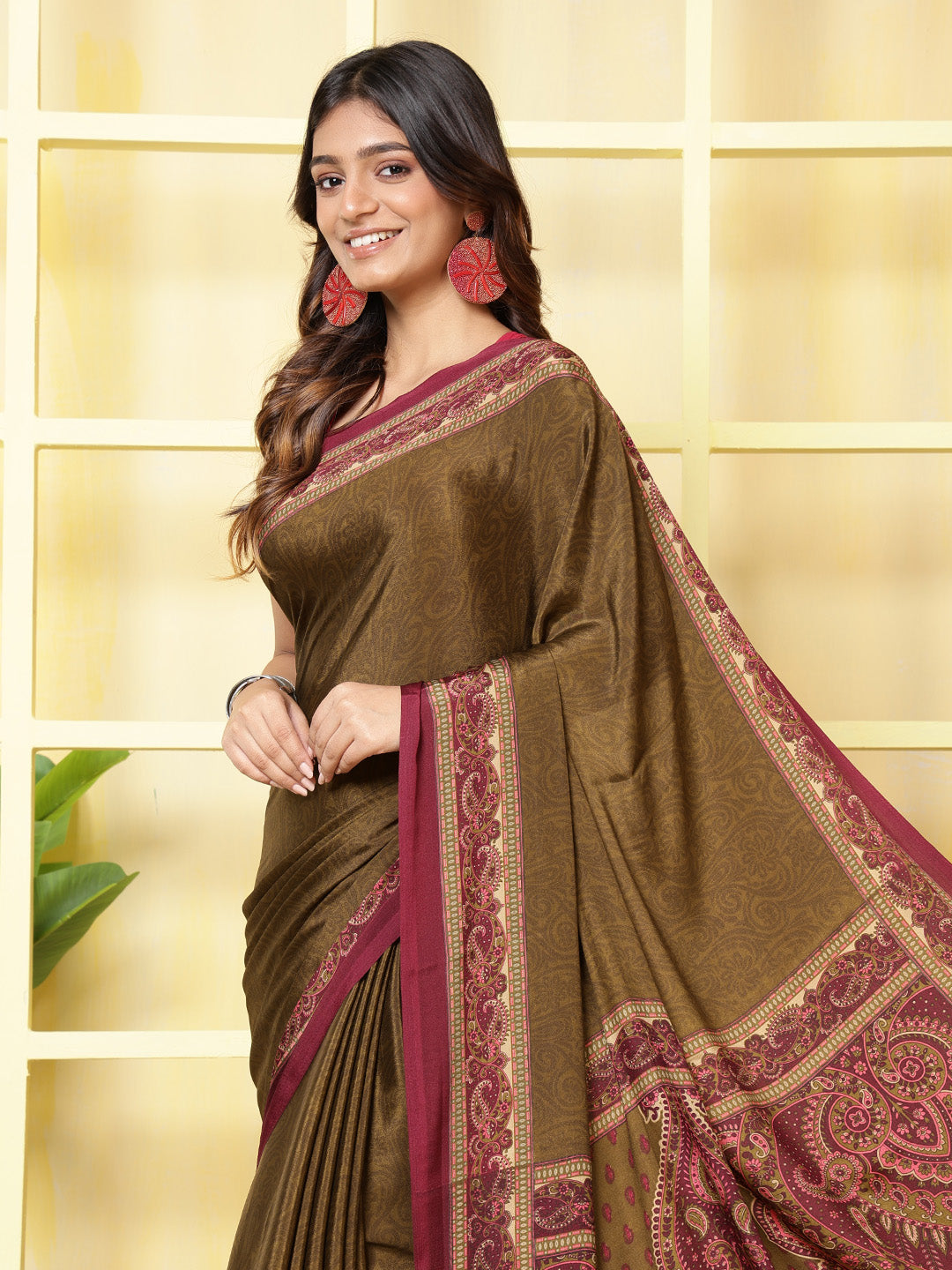Digital Printed Crepe Saree