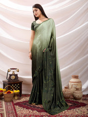 Stone Work Satin Woven Saree