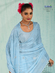 Embroidered Tissue Saree