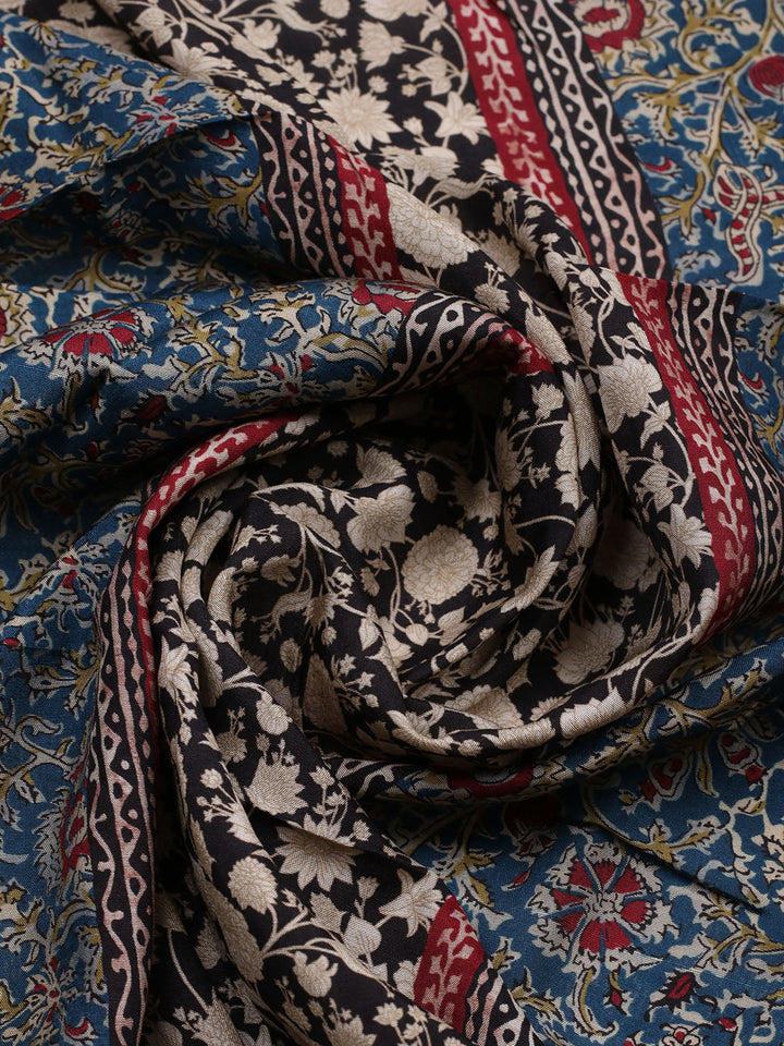 Printed Muslin Unstitched Suit With Pant &amp; Dupatta