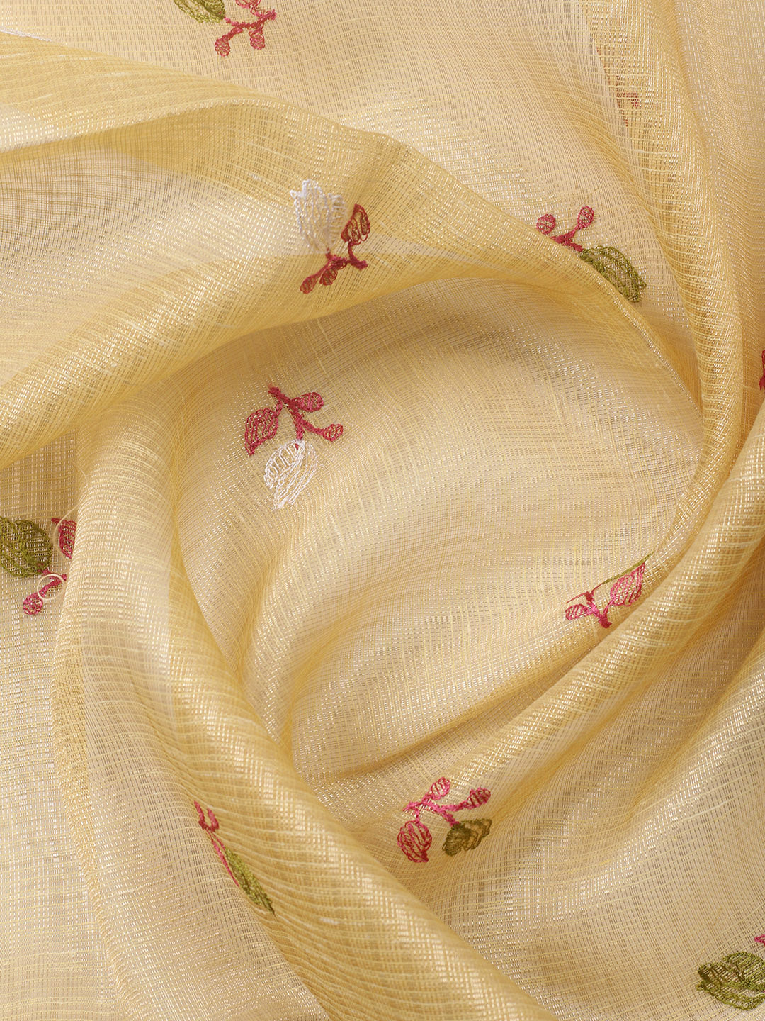 Embroidered Tissue Unstitched Suit With Pant &amp; Dupatta