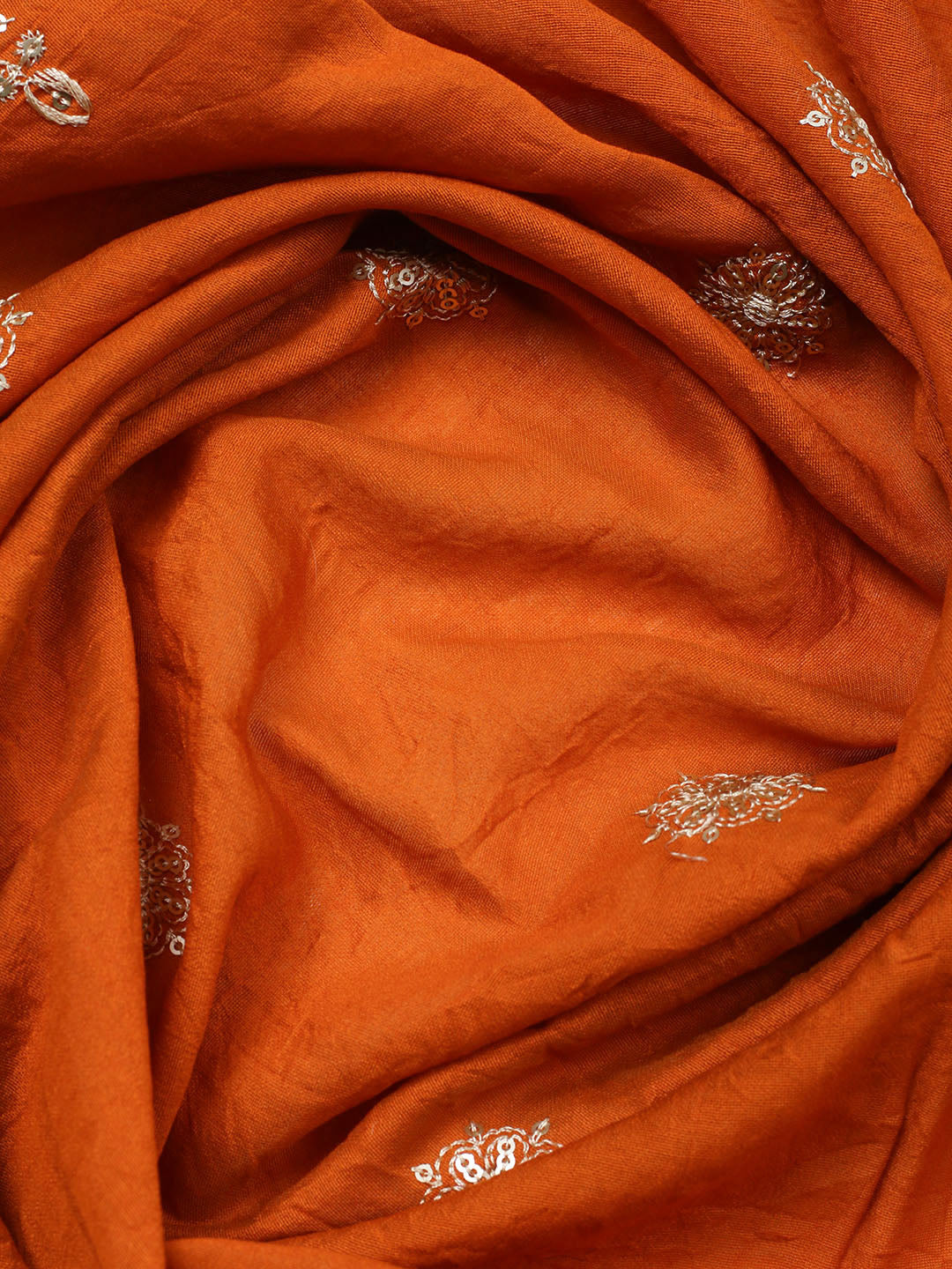 Embroidered Cotton Unstitched Suit With Pant &amp; Dupatta