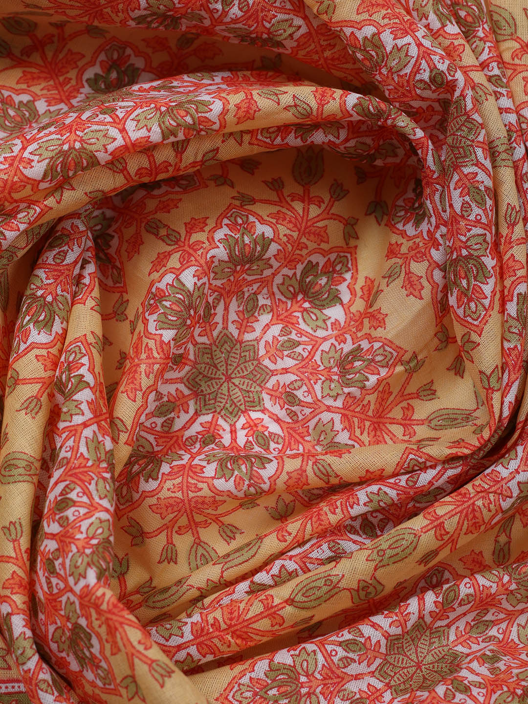 Embellished Cotton Blend Unstitched Suit With Pant &amp; Dupatta
