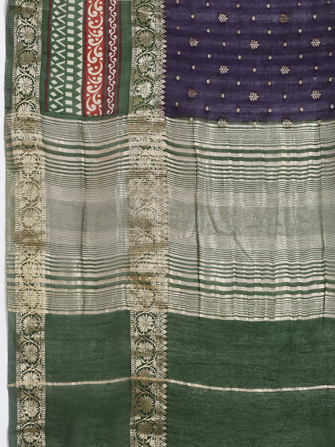 Digital Printed Cotton Blend Woven Saree